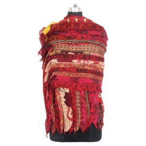 Vintage Recycled Silk Sari 15 Strip Scarf Stole Patchwork Scarves Assorted SC 535