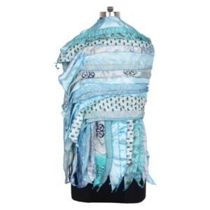 Vintage Recycled Silk Sari 15 Strip Scarf Stole Patchwork Scarves Assorted SC 546