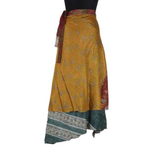 Vintage Silk Magic Wrap Skirt SW1016