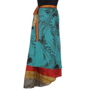 Vintage Silk Magic Wrap Skirt SW1019