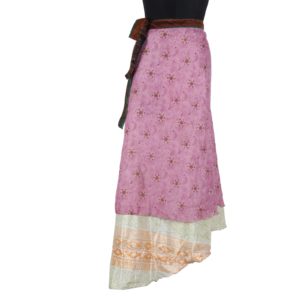 Vintage Silk Magic Wrap Skirt SW1021