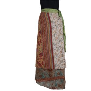 Vintage Silk Magic Wrap Skirt SW103