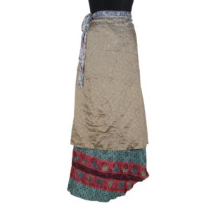 Vintage Silk Magic Wrap Skirt SW1033