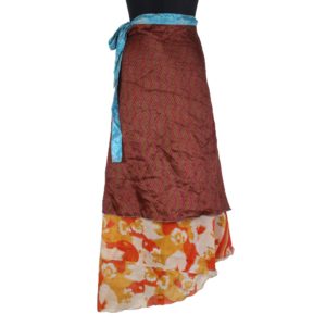 Vintage Silk Magic Wrap Skirt SW1034