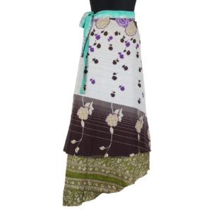 Vintage Silk Magic Wrap Skirt SW1036