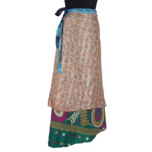Vintage Silk Magic Wrap Skirt SW1038