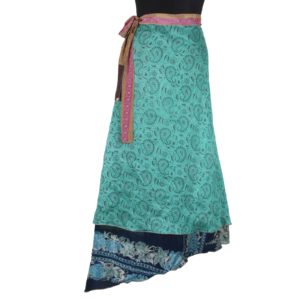 Vintage Silk Magic Wrap Skirt SW1039