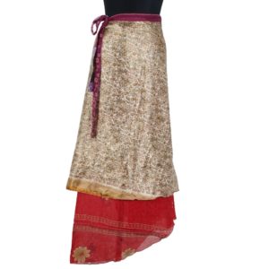 Vintage Silk Magic Wrap Skirt SW1045