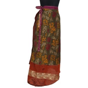 Vintage Silk Magic Wrap Skirt SW1056