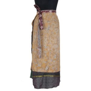 Vintage Silk Magic Wrap Skirt SW1057