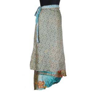 Vintage Silk Magic Wrap Skirt SW1060