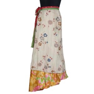 Vintage Silk Magic Wrap Skirt SW1062