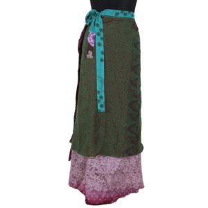 Vintage Silk Magic Wrap Skirt SW1065