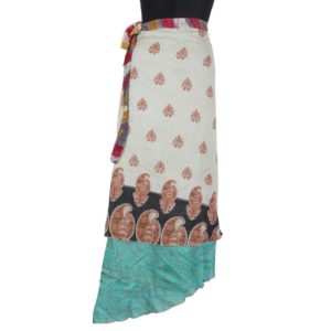 Vintage Silk Magic Wrap Skirt SW1069