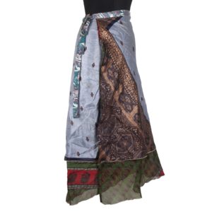 Vintage Silk Magic Wrap Skirt SW1086