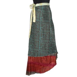 Vintage Silk Magic Wrap Skirt SW1087