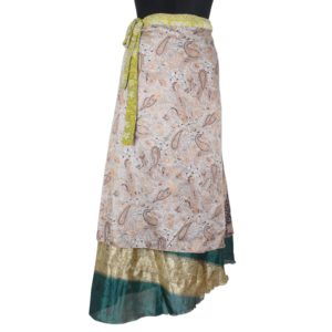 Vintage Silk Magic Wrap Skirt SW1088