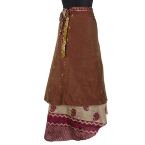 Vintage Silk Magic Wrap Skirt SW1089