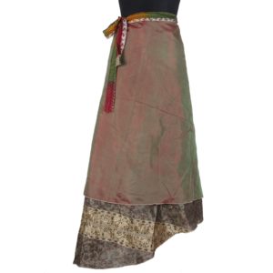 Vintage Silk Magic Wrap Skirt SW1090