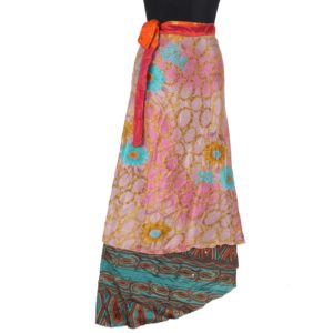 Vintage Silk Magic Wrap Skirt SW1093