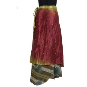 Vintage Silk Magic Wrap Skirt SW110