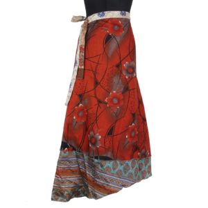 Vintage Silk Magic Wrap Skirt SW1110