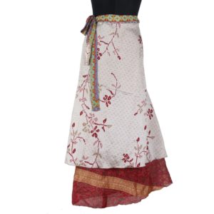 Vintage Silk Magic Wrap Skirt SW1125