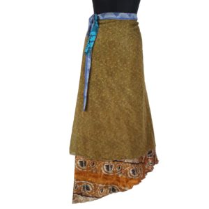 Vintage Silk Magic Wrap Skirt SW1126