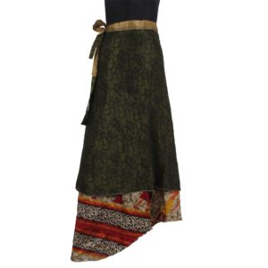 Vintage Silk Magic Wrap Skirt SW113