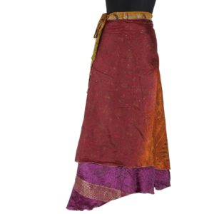 Vintage Silk Magic Wrap Skirt SW1135