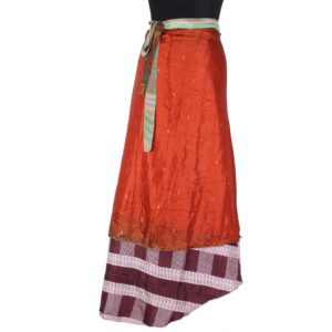 Vintage Silk Magic Wrap Skirt SW1146