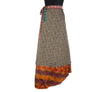 Vintage Silk Magic Wrap Skirt SW1153