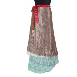 Vintage Silk Magic Wrap Skirt SW1158