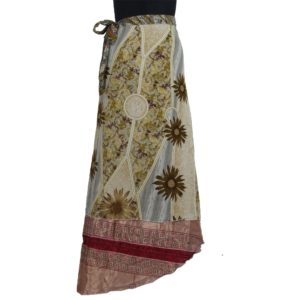Vintage Silk Magic Wrap Skirt SW116