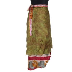 Vintage Silk Magic Wrap Skirt SW1170