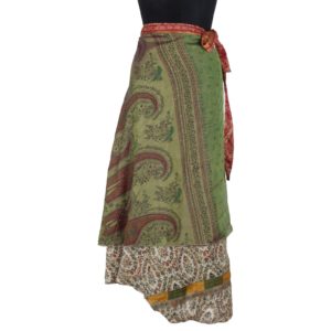 Vintage Silk Magic Wrap Skirt SW1177