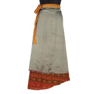 Vintage Silk Magic Wrap Skirt SW1186