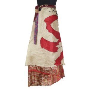 Vintage Silk Magic Wrap Skirt SW1187