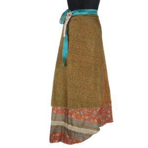 Vintage Silk Magic Wrap Skirt SW1194