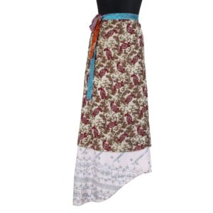 Vintage Silk Magic Wrap Skirt SW1202