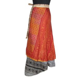 Vintage Silk Magic Wrap Skirt SW1206