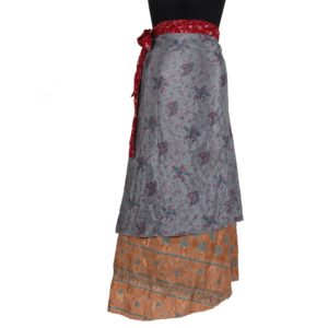 Vintage Silk Magic Wrap Skirt SW121