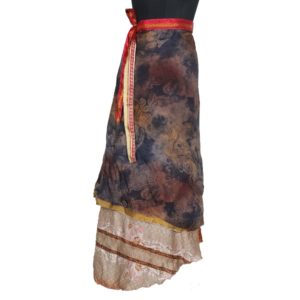 Vintage Silk Magic Wrap Skirt SW1215