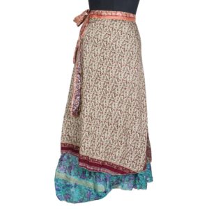 Vintage Silk Magic Wrap Skirt SW1229