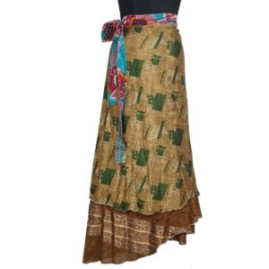 Vintage Silk Magic Wrap Skirt SW1230