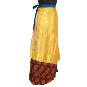 Vintage Silk Magic Wrap Skirt SW1234
