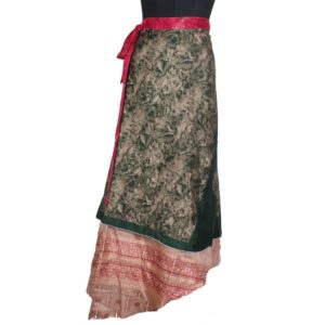 Vintage Silk Magic Wrap Skirt SW1238