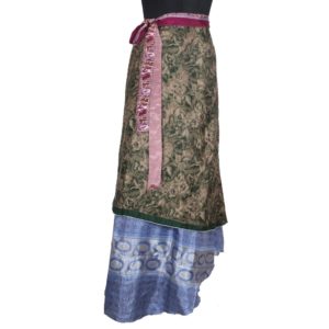 Vintage Silk Magic Wrap Skirt SW1239