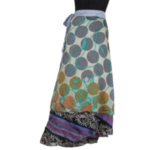 Vintage Silk Magic Wrap Skirt SW124