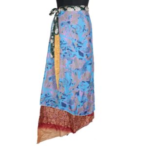 Vintage Silk Magic Wrap Skirt SW1265